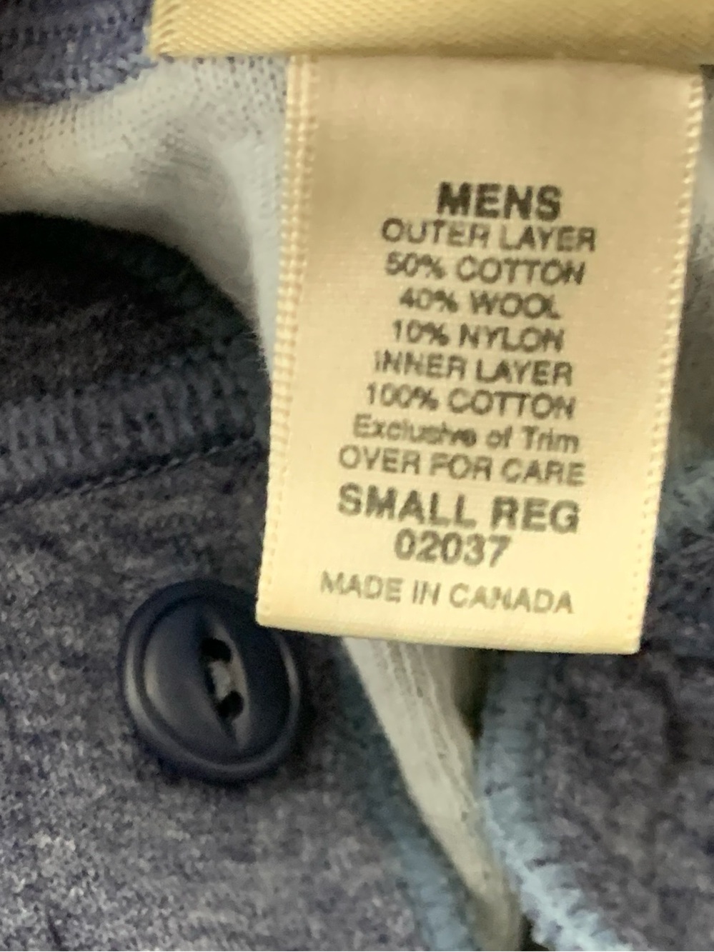 LL Bean Men Size Small Shirt Henley Base Layer Thermal Long Sleeve Blue Top - Picture 7 of 7
